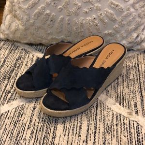 Navy Espadrille Slides